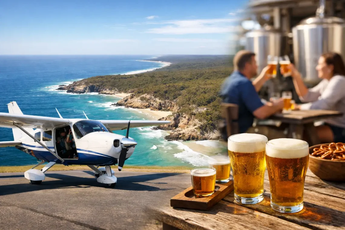 Scenic Flight Brewery Tour on Straddie