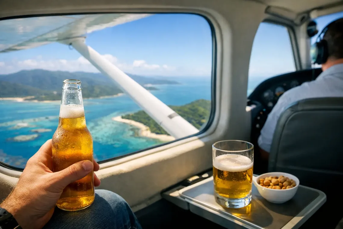 Can You Drink Beer on a Scenic Flight in QLD?